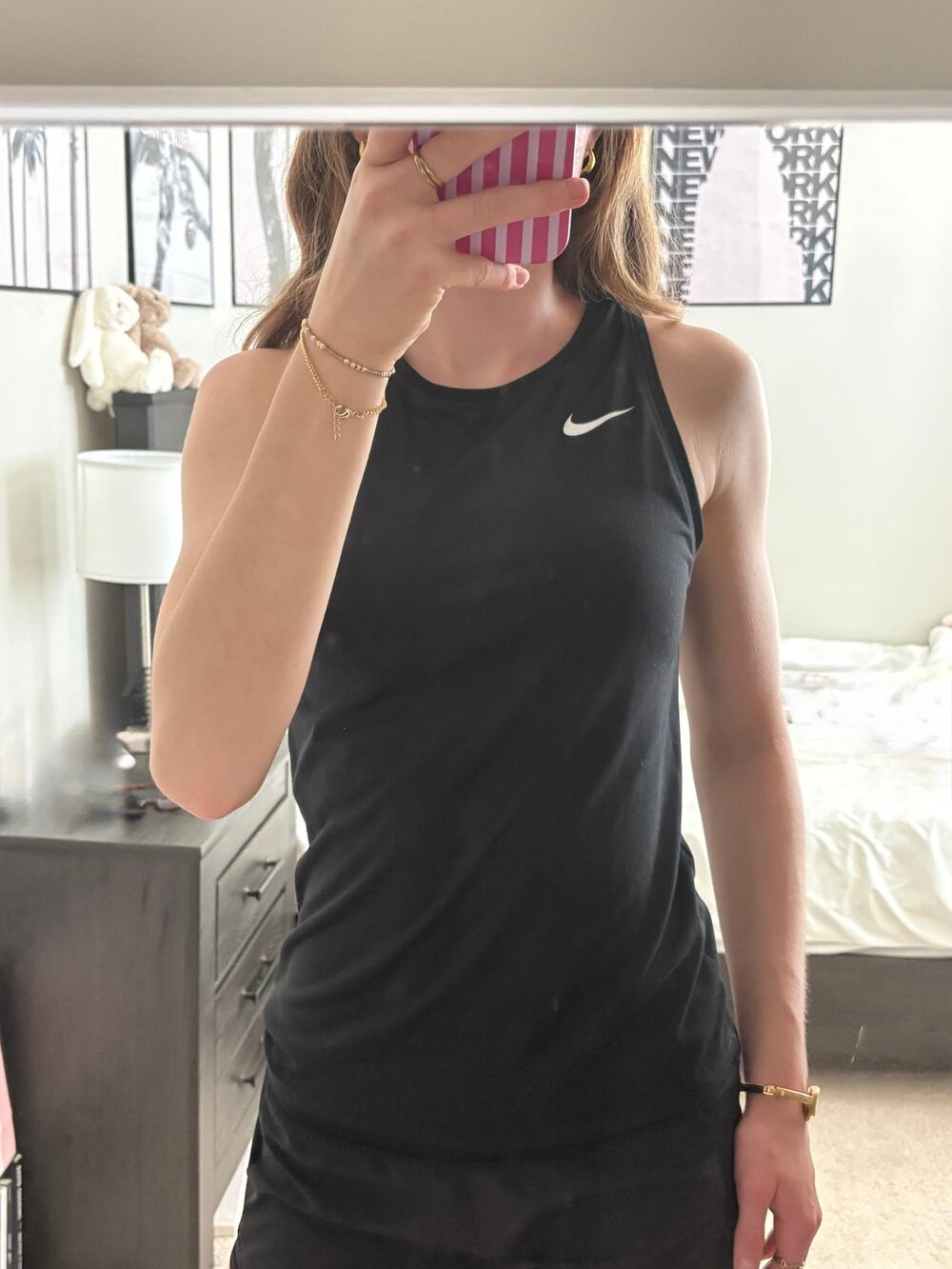 Nike Dri-FIT Training Tank Black & White Size XS